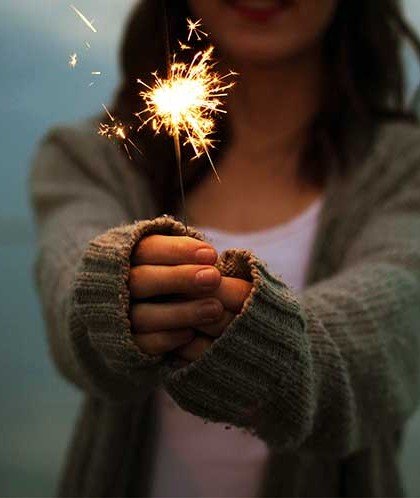Girl with a sparkle