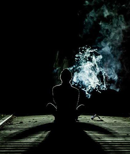 Smoking the last cigarette