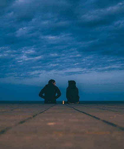 Couple talking