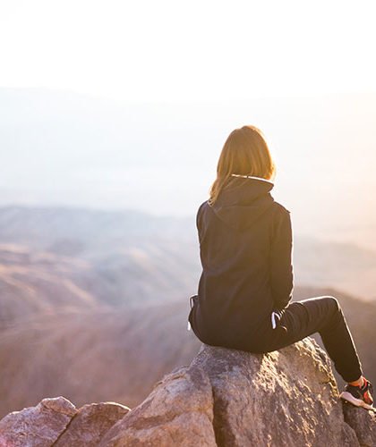 Girl on the rock