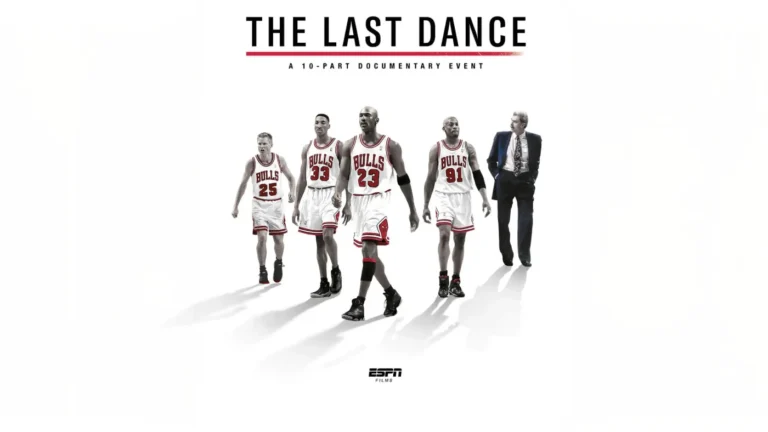 تصویر رسمی مستند The Last Dance با حضور مایکل جردن و اعضای تیم شیکاگو بولز